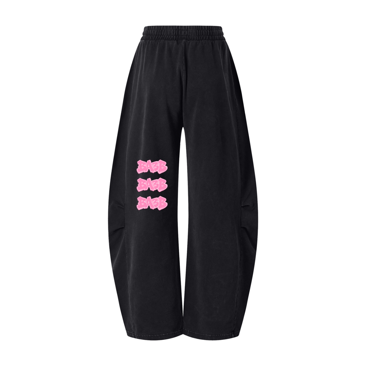 BA3B Unisex Mineral Wash Barrel Leg Pants