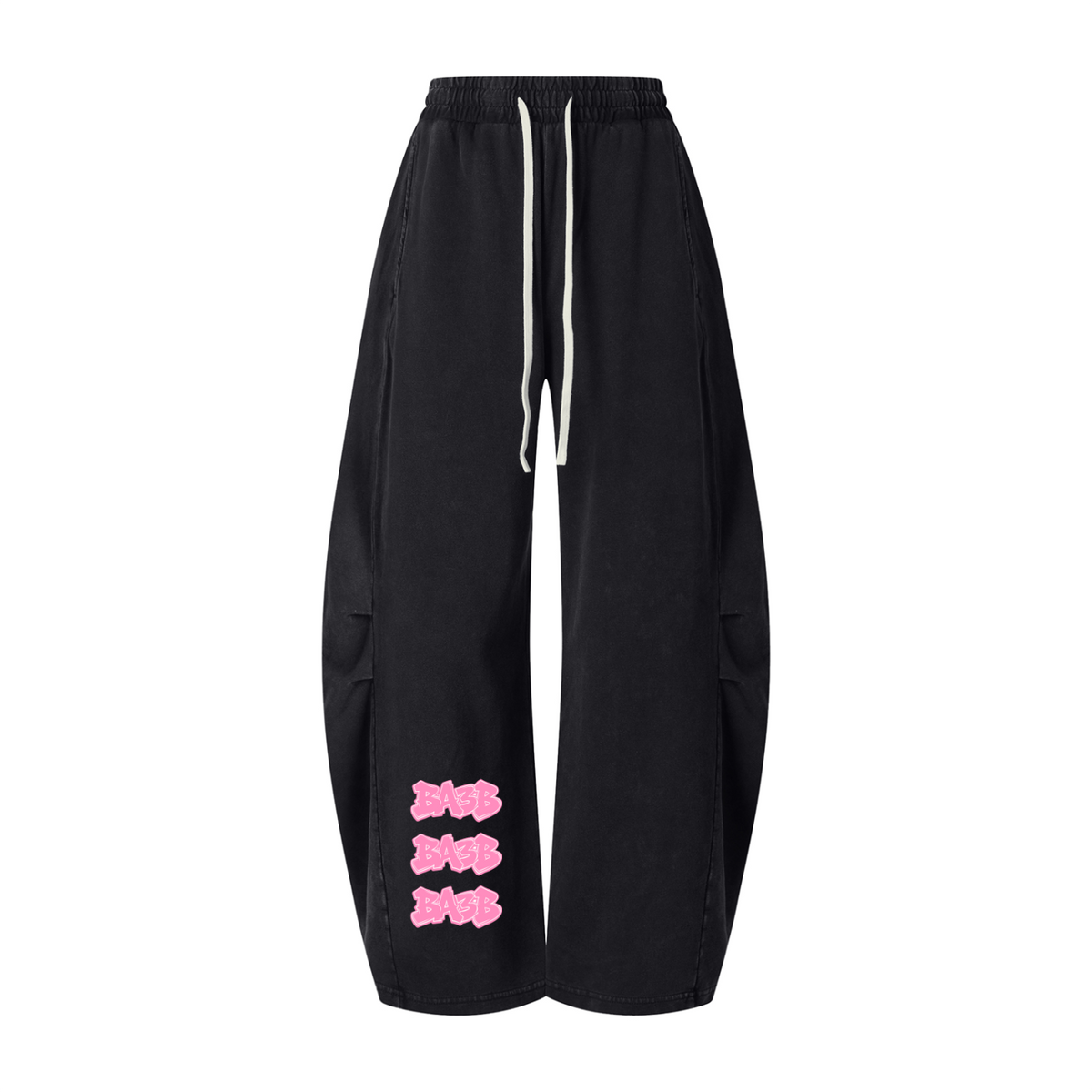 BA3B Unisex Mineral Wash Barrel Leg Pants