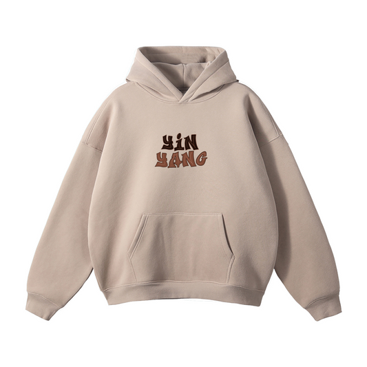 YIN YANG Oversized Fleece Hoodie