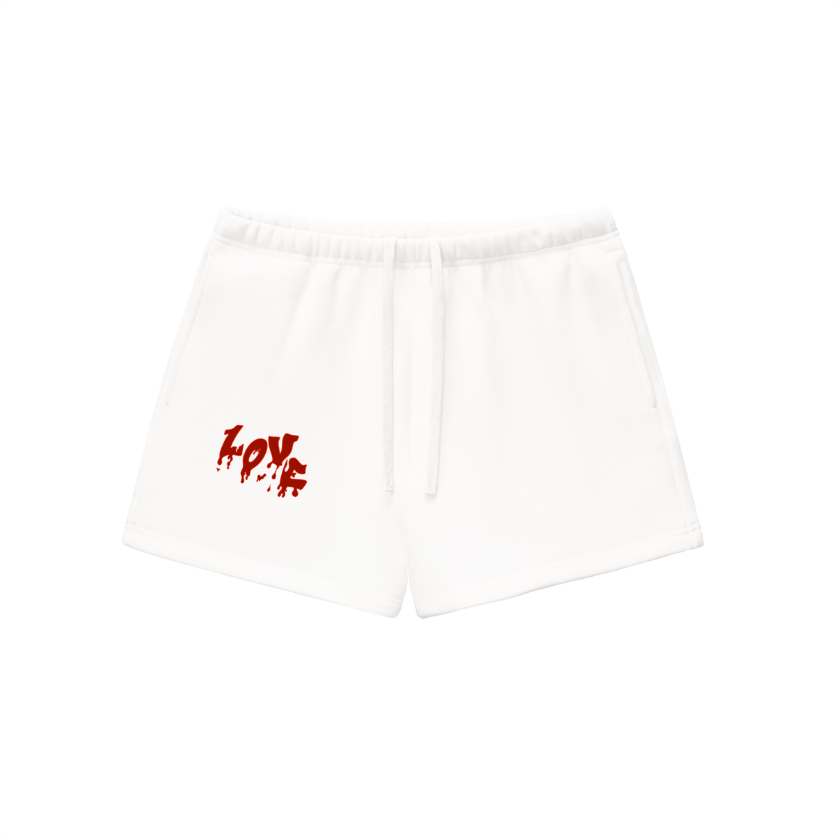“Bleeding Love” Essential Fleece Drawstring Sweatshorts